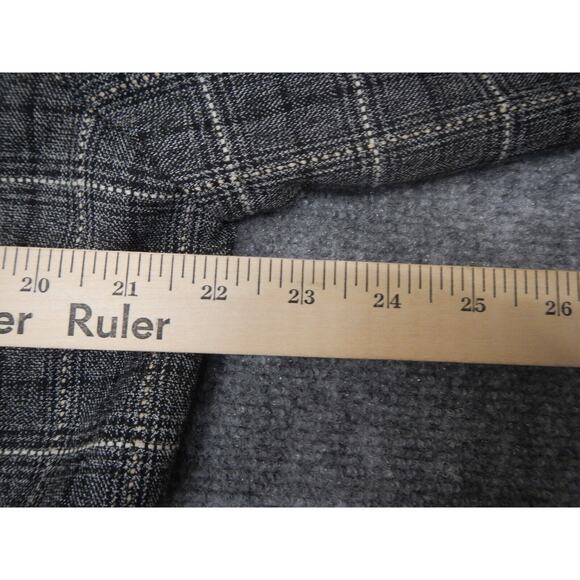 Tahari Arthur S Levine Blazer Jacket Womens Size 16 Gray Plaid 1 Button Collared - Picture 9 of 11